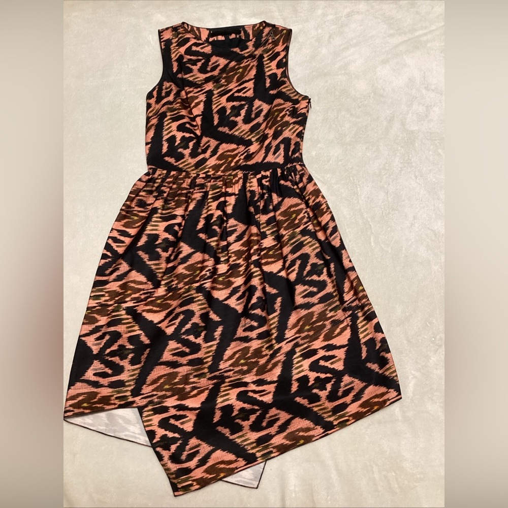 Proenza Schouler Asymmetrical Dress in Black and Brown